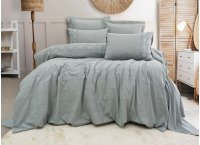 Постільна білизна Washed Cotton Saheser - Rocco Mint (Туреччина), євро